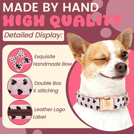 Cute Floral Cotton Dog Collar with Flower