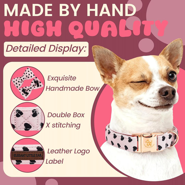 Cute Floral Cotton Dog Collar with Flower
