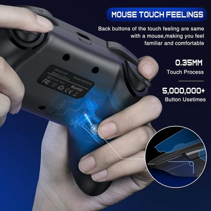 Wireless Switch Controller with Programmable Back Buttons