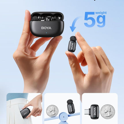 Mini 2 Wireless Lavalier Microphones with AI Noise Cancellation