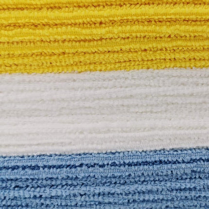 Microfiber Cleaning Cloths, 16 x 12 Inch, Blue White Yellow, Pack of 24
