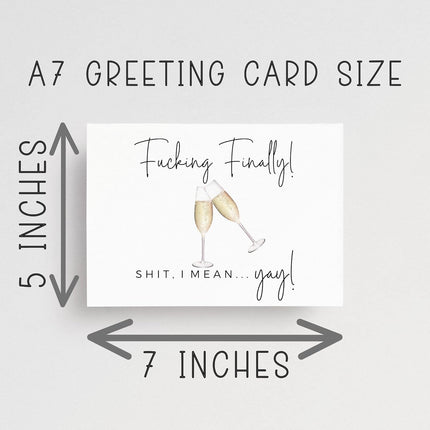 Funny Celebration Card with Champagne Glasses