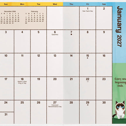 2027-2028 Funny Cat Pocket Planner