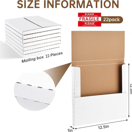 22-Pack Vinyl Record Mailers - 12.6 x 12.6 x 1 Inch