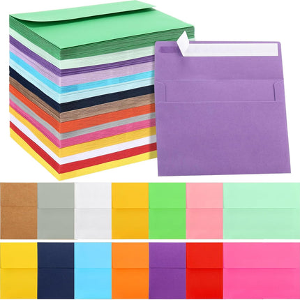 300-Piece A7 Invitation Envelopes, 15 Colors