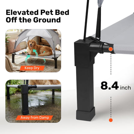 Elevated Dog Bed with Removable Canopy, 42 in