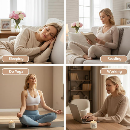 Funny Scented Candle Gift for Women with Replaceable Stickers