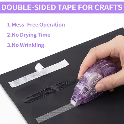 4 Pack Double Sided Scrapbook Tape Rollers, 0.3 in x 26 ft