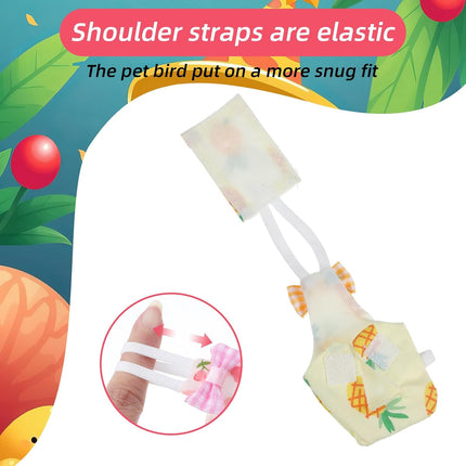 7 Pcs Reusable Bird Diaper with Waterproof Inner