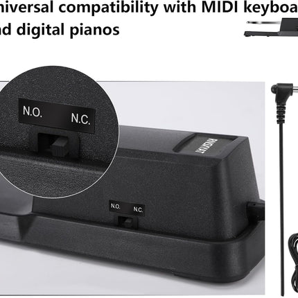 Universal Keyboard Sustain Pedal with Polarity Switch and 1/4-Inch Plug