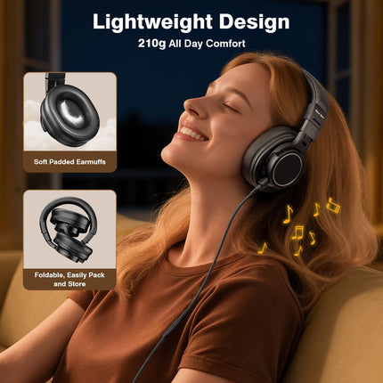 Wired Studio Headphones with 50mm Drivers