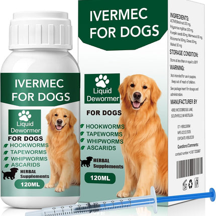 HomeChef ChefDelHogar Lvermect Dewormer Liquid for Dogs, Broad Spectrum for All Wormer — Kitchen & Home