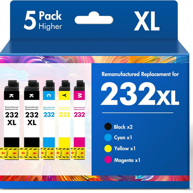 Remanufactured 232XL Ink Cartridge Combo Pack, 5 Pack