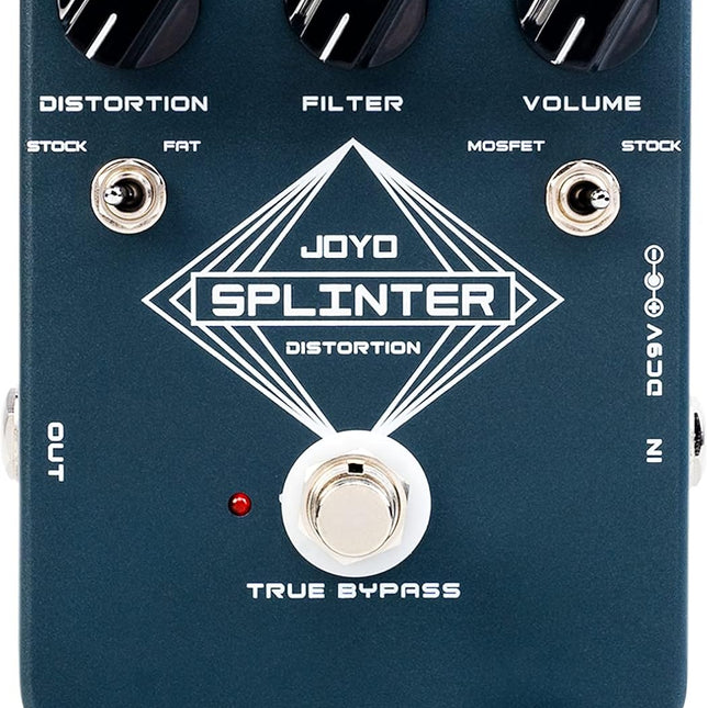 Analog Distortion Guitar Pedal with FAT/MOSFET Toggle