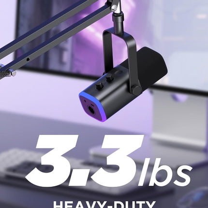 Black Boom Arm Microphone Stand
