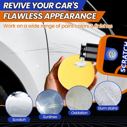 Car Scratch, Swirl & Scuff Remover with Wax Rubbing