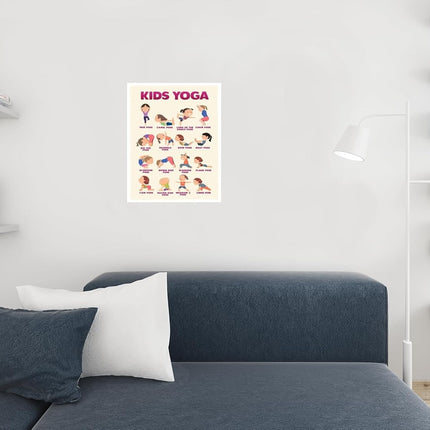 VitalEdge FiloVital Kids Yoga Poster Kid Chakra With Poses For Children Exercise Posters — Fitness & Training