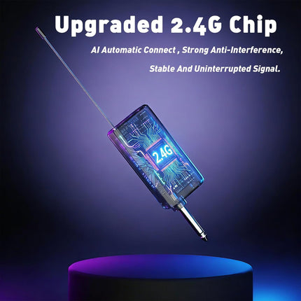 Wireless Handheld Microphones with 2.4GHz 500 ft Range