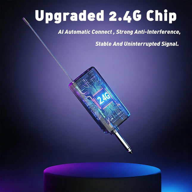 Wireless Handheld Microphones with 2.4GHz 500 ft Range