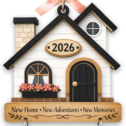 New Home Ornament 2026, 4 x 4 Inch Hanging Housewarming Gift