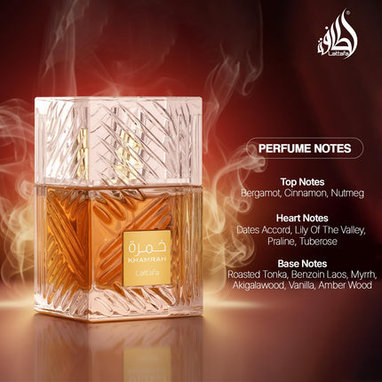 Khamrah Vanilla Warm Spicy Amber Eau de Parfum, 3.4 oz