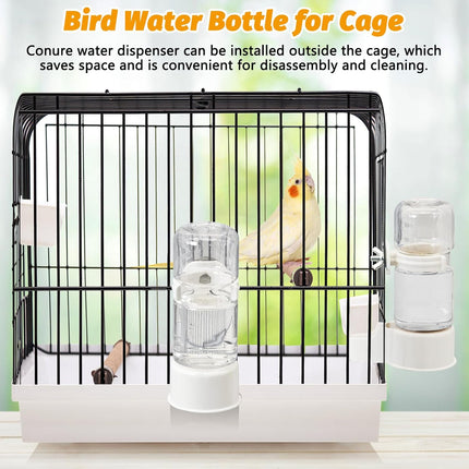 Automatic Bird Water Dispenser, 2-Pack Cage Water Feeder