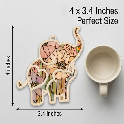 Elephant Ornament Keepsake Gift for Mom with Story Card and Envelope
