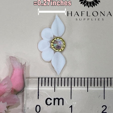 SourceToHome FuenteACasa Set 10Pcs 3D Sweet Season Poinettia (5 Petals) Flower Nail Art Charms — Home & Lifestyle