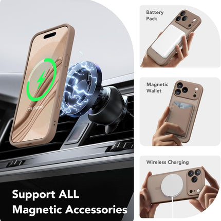 Magnetic Translucent Matte Case for iPhone 17 Pro in Withered Brown