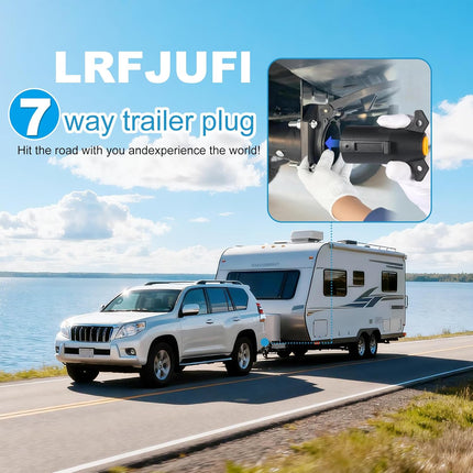 2 Pack Premium 7 Pin Trailer Plug With Built-In Brass Terminals