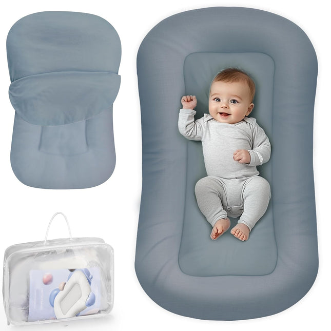Infant Support Cushion - Grayish Blue Baby Support Cushion with Cover