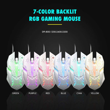 RGB USB Wired Gaming Keyboard and Mouse Combo