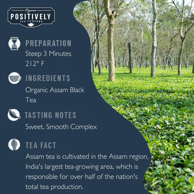 Organic Assam TGFOP Black Tea, Loose Leaf, 16 oz