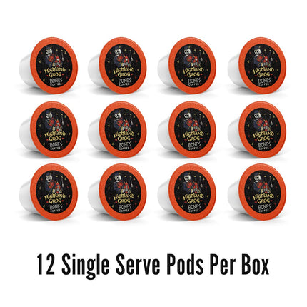 Highland Grog Butterscotch Caramel Flavored Coffee Pods, 12 Count