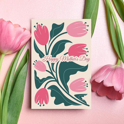 24 Pack Floral Happy Mother's Day Cards with Envelopes, 8 Designs, 4x6 in