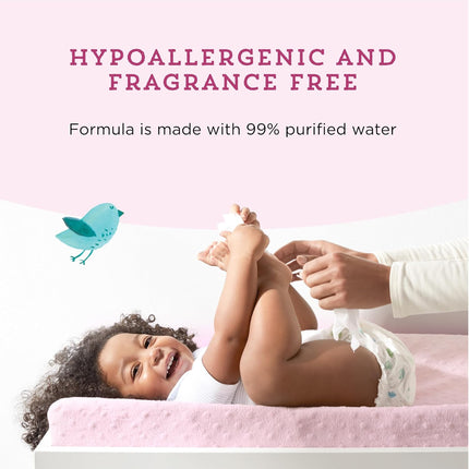 99% Water Baby Wipes, Fragrance Free, 72 Count, Pack of 6