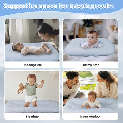 Infant Support Cushion - Grayish Blue Baby Support Cushion with Cover