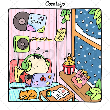 Cozy Friends Coloring Book for Adults and Teens