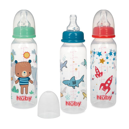 SourceToHome FuenteACasa Nuby Printed Non-Drip 8oz Bottle — Home & Lifestyle