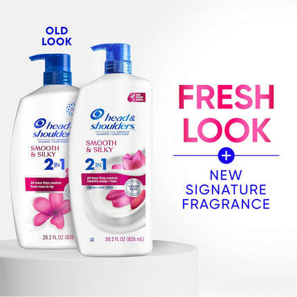 Smooth & Silky 2-in-1 Anti-Dandruff Shampoo & Conditioner, 28.2 fl oz