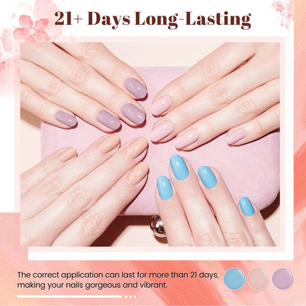 23-Piece Multicolor Gel Nail Polish Set with Base, Glossy & Matte Top Coats