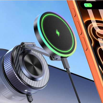 15W Magnetic Wireless Car Mount Charger with 360° Adjustment