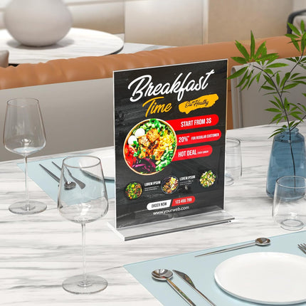3 Pack Clear Acrylic Sign Holder 8.5 x 11 Inches