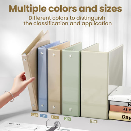 Clear 1/2 Inch 3-Ring View Binder, 4 Pack