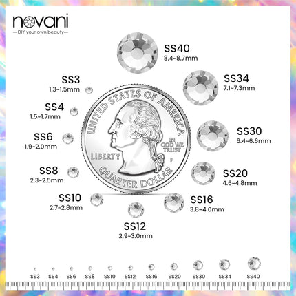1440-Piece SS20 Crystal Clear Glass Flatback Rhinestones