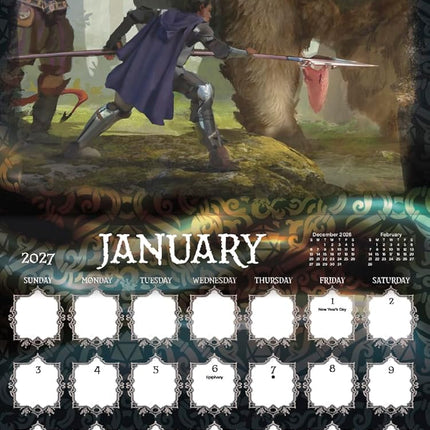 2027 Classic Fantasy Wall Calendar