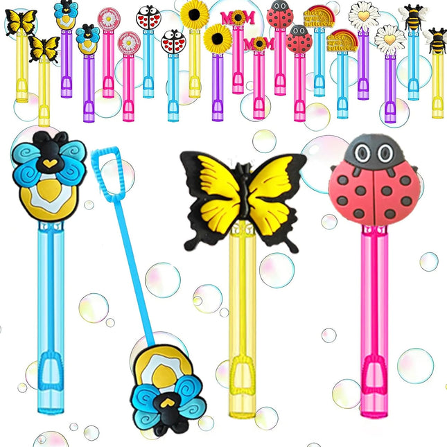 20-Pack Insect & Garden-Themed Bubble Wands - Assorted Designs