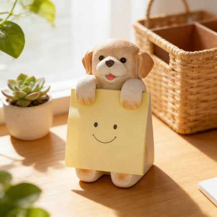 Labrador Dog Pop-Up Sticky Note Dispenser with 100 Sheets