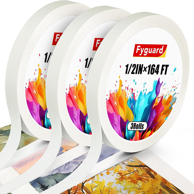 3-Roll Acid-Free Artist Tape for Watercolor Paper, Masking & Framing