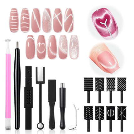 15PCS Cat Eye Nail Magnet Set for DIY Gel Polish Effects